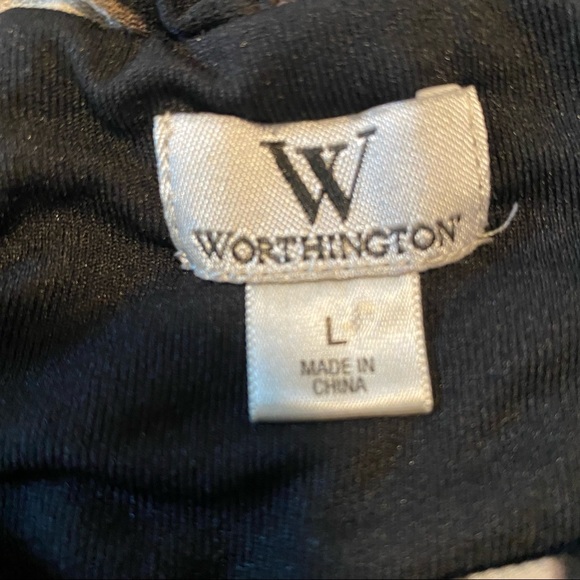 WORTHINGTON Women’s Tank Top Work Career Cheetah Leopard Print Beaded Size L - Picture 8 of 8